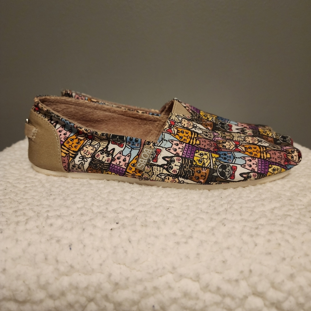 Bobs From Skechers Cat Print Slip On Memory Foam … - image 5